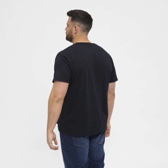 North Latitude T-Shirt O-Neck Black TALL - TALL T-shirts - Extra lange T-Shirts Herren