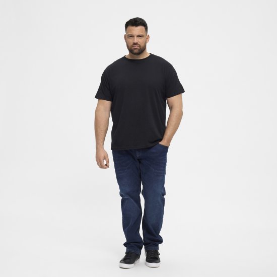 North Latitude T-Shirt O-Neck Black TALL - TALL T-shirts - Extra lange T-Shirts Herren