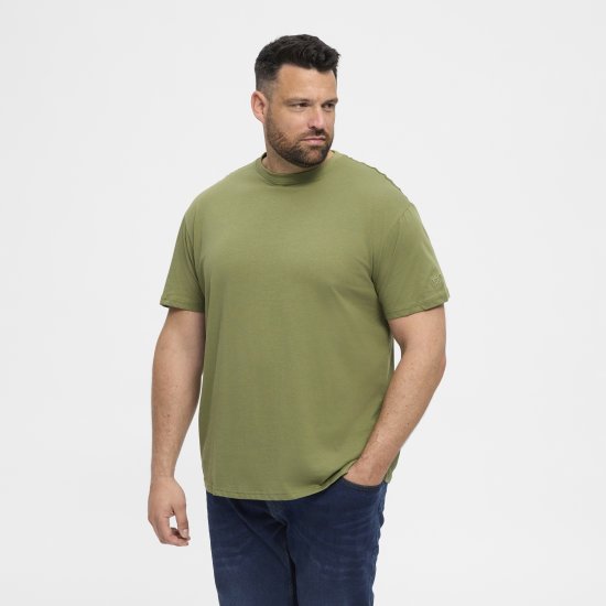 North Latitude T-Shirt O-Neck Olive Green TALL - TALL T-shirts - Extra lange T-Shirts Herren