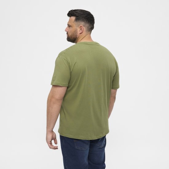 North Latitude T-Shirt O-Neck Olive Green TALL - TALL T-shirts - Extra lange T-Shirts Herren