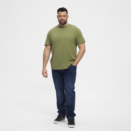 North Latitude T-Shirt O-Neck Olive Green TALL - TALL T-shirts - Extra lange T-Shirts Herren