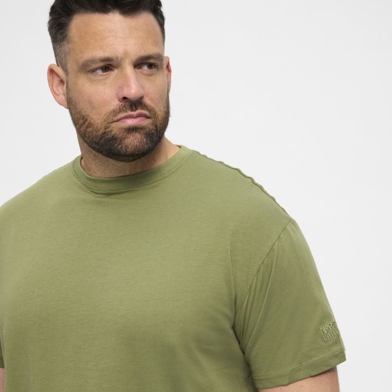 North Latitude T-Shirt O-Neck Olive Green TALL - TALL T-shirts - Extra lange T-Shirts Herren