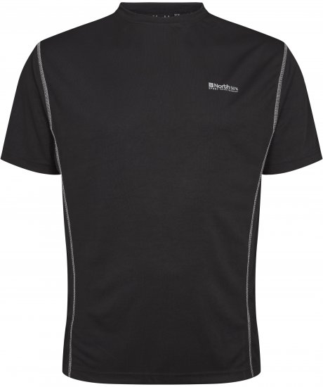 North Latitude Tech T-Shirt Black TALL - TALL T-shirts - Extra lange T-Shirts Herren
