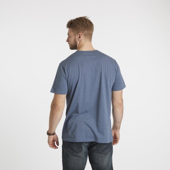 North Latitude Denim Printed T-Shirt Blue Melange TALL - TALL T-shirts - Extra lange T-Shirts Herren