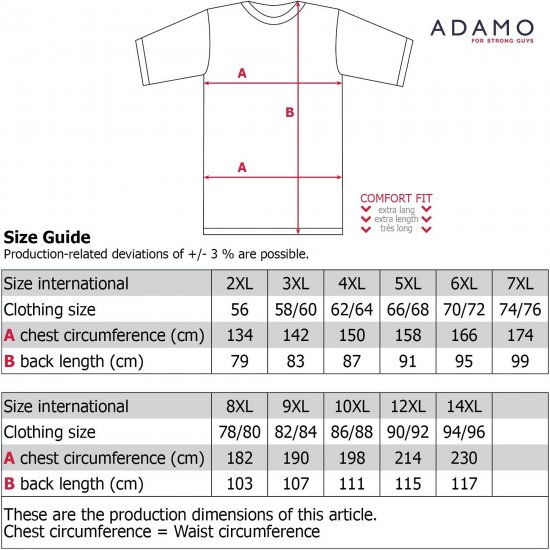 Adamo Motivshirt Comfort Fit College Grey - Herren-T-Shirts - Herren-T-Shirts in großen Größen