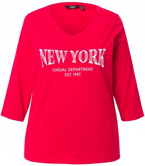 Ulla Popken City Name Graphic Tee Lychee - Bedruckte T-shirts für damen - 