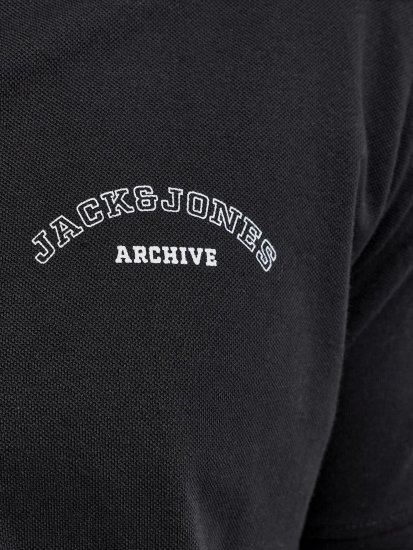Jack & Jones College Logo Polo Short Sleeve Black - Polo-shirts für herren - Polo-Shirts für Herren in großen Größen