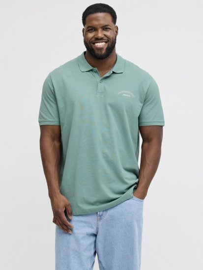 Jack & Jones College Logo Short Sleeve Polo Turquoise - Polo-shirts für herren - Polo-Shirts für Herren in großen Größen