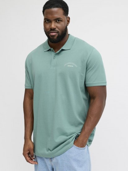 Jack & Jones College Logo Short Sleeve Polo Turquoise - Polo-shirts für herren - Polo-Shirts für Herren in großen Größen