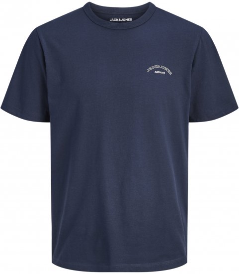 Jack & Jones College Logo Crew Neck T-Shirt Blue - Herren-T-Shirts - Herren-T-Shirts in großen Größen