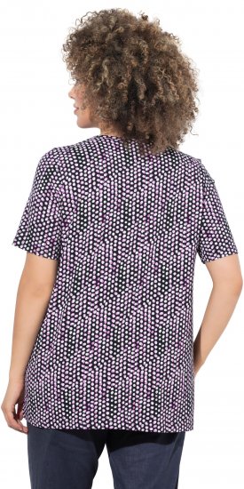 Ulla Popken So Many Dots Tee Light Heather - Bedruckte T-shirts für damen - 