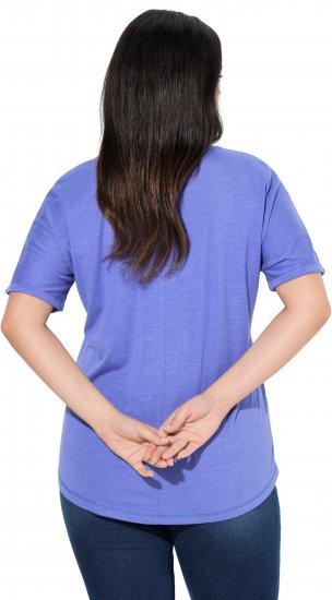 Ulla Popken Lady Of The Moon Short Sleeve Graphic Tee Lavender - Bedruckte T-shirts für damen - 