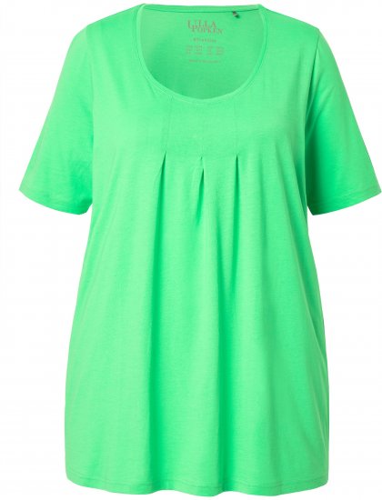 Ulla Popken Essential Front Pleat Tee Mint Green - T-Shirts - 