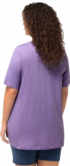 Ulla Popken Essential Front Pleat Tee Pale Lilac - T-Shirts - 