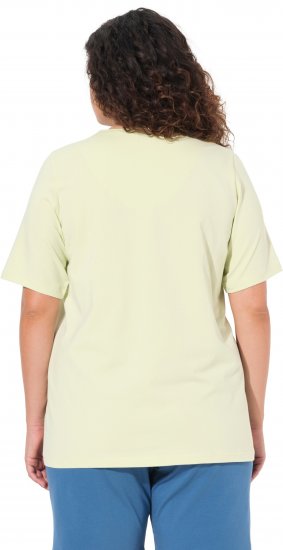 Ulla Popken Essential Notch Neck Stretch Tee Pistachio - T-Shirts - 