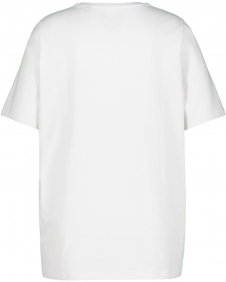 Ulla Popken Essential Round Neck Stretch Tee Snow White - T-Shirts - 
