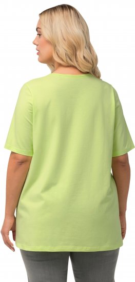 Ulla Popken Essential Square Neck Stretch Tee Lime Green - T-Shirts - 