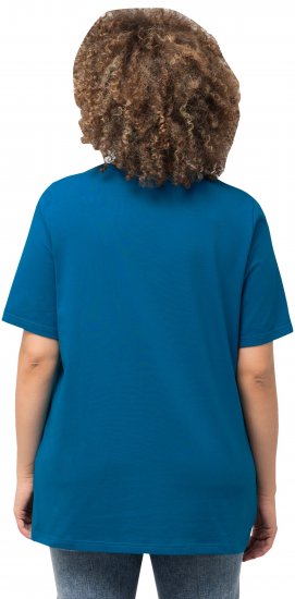 Ulla Popken Essential Square Neck Stretch Tee Medium Blue - T-Shirts - 