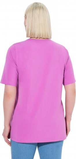 Ulla Popken Essential Square Neck Stretch Tee Cool Pink - T-Shirts - 