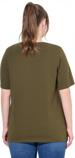 Ulla Popken Eco Cotton Basic T-Shirt 2-Pack Green/Black - T-Shirts - Damen-T-Shirts in großen Größen