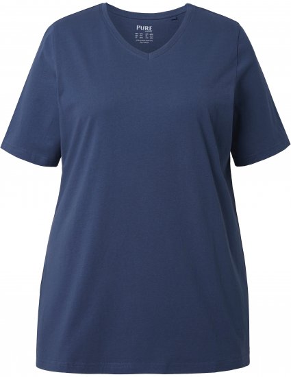 Ulla Popken Eco Cotton Basic T-Shirt 2-Pack Black/Red - T-Shirts - 