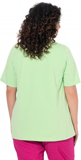 Ulla Popken Essential Round Neck Stretch Tee Light Green - T-Shirts - 