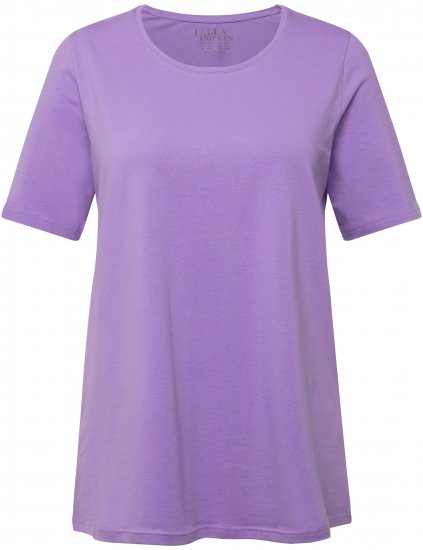 Ulla Popken Essential Round Neck Stretch Tee Pale Lilac - T-Shirts - 
