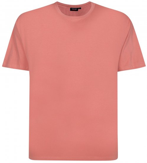 Espionage T015 Plain T-Shirt Coral - Herren-T-Shirts - Herren-T-Shirts in großen Größen