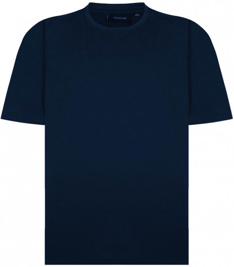 Espionage T015 Plain Crew Neck T-Shirt Navy - Herren-T-Shirts - Herren-T-Shirts in großen Größen
