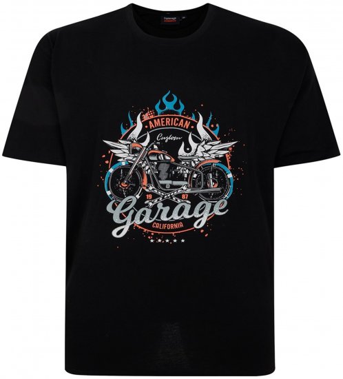Espionage T426 Garage Printed T-Shirt Black - Bedruckte T-shirts für herren - Bedruckte T-Shirts für Herren