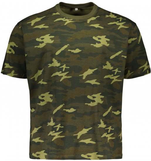Big Bones X2175 Camo T-Shirt Green - Herren-T-Shirts - Herren-T-Shirts in großen Größen