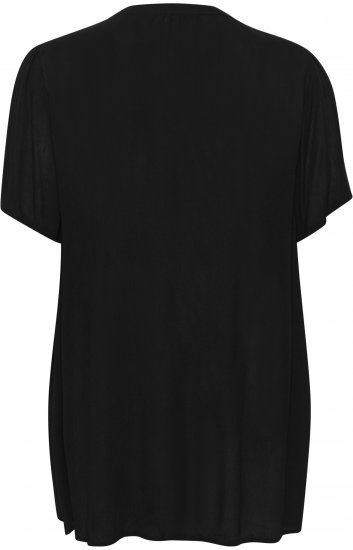 Kaffe Curve Ami Puff Tunika Tiefschwarz - T-Shirts - 