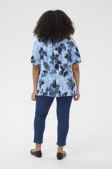 Kaffe Curve Aliana Tunic Blue Flower Animal - Tuniken - 