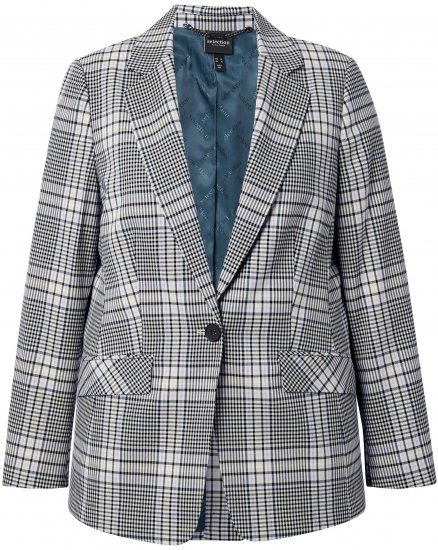 Ulla Popken Karierter Blazer Grün - Blazer - 
