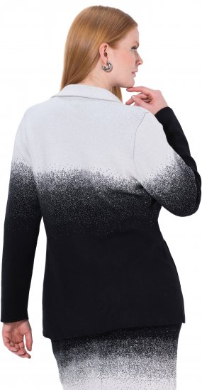 Ulla Popken Strickblazer mit Farbverlauf Schwarz/Weiß - Blazer - 