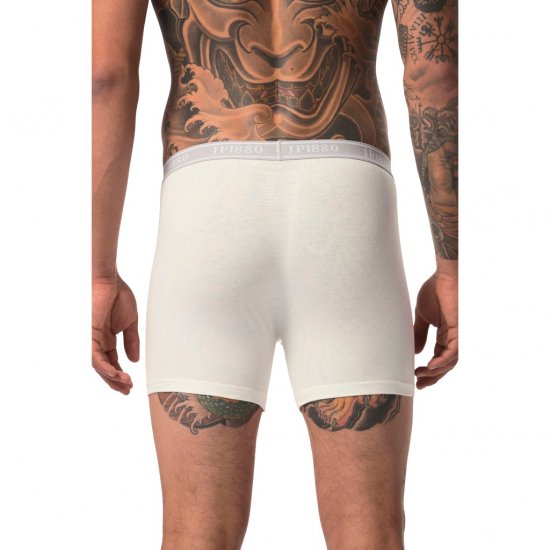 JP1880 Boxershorts Flexnamic OEKO-TEX Mid 2-Pack Grey/Off-White - Herrenunterwäsche & bademode - Herrenunterwäsche & Bademode in großen Größen