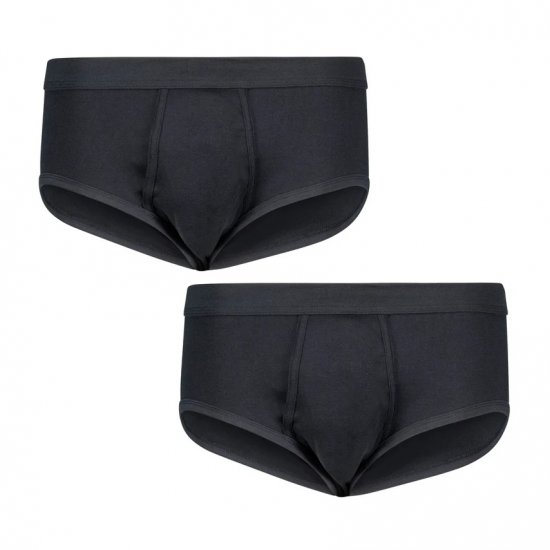 Adamo Royal Ribbed Briefs 2-Pack Black - Herrenunterwäsche & bademode - Herrenunterwäsche & Bademode in großen Größen
