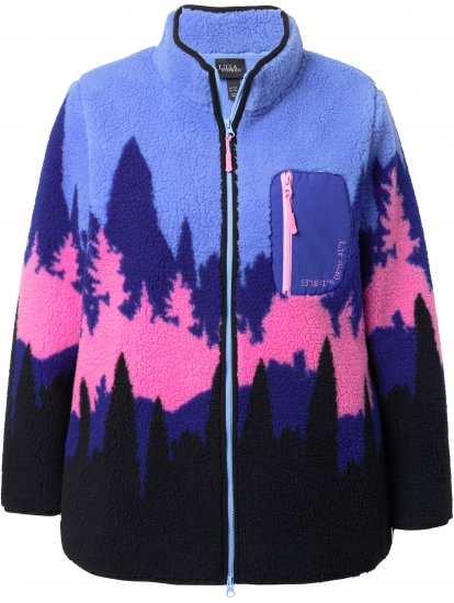 Ulla Popken Alpine Landscape Fleece Jacket Cloud Blue - Hoodies & Sweatshirts - 