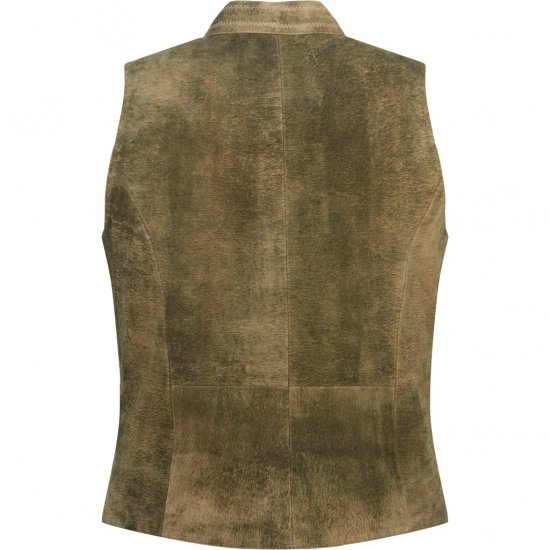 JP1880 Vest Goat Suede Traditional Moss Green - Trachten & Oktoberfest - Trachten & Oktoberfest in großen Größen