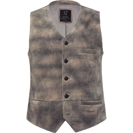 JP1880 Vest Traditional Cowhide Graphite Grey - Herrenkleidung - Herrenkleidung in großen Größen