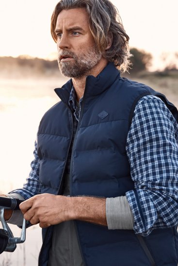 JP1880 Quilted Gilet Stand-up Collar Navy - Herren jacken - Herren Jacken in großen Größen