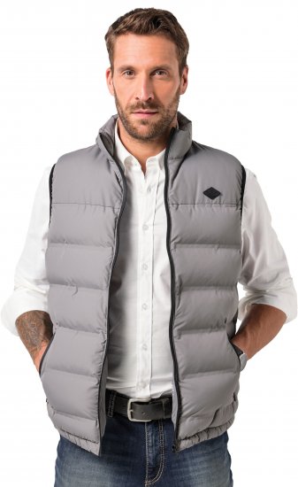 JP1880 Quilted Vest Outdoor Stand-up Collar Grey - Herren jacken - Herren Jacken in großen Größen