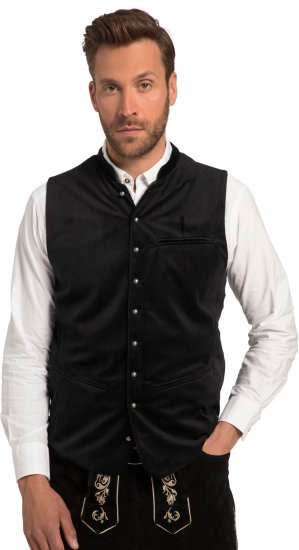 JP1880 Velvet Vest Traditional Black - Festmode - Festliche Mode – Stilvoll und bequem feiern