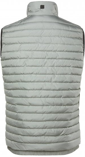 JAY-PI Lightly Quilted Vest with Stomach Fit Grey - Herren jacken - Herren Jacken in großen Größen