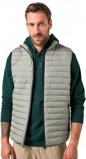 JAY-PI Lightly Quilted Vest with Stomach Fit Grey - Herren jacken - Herren Jacken in großen Größen