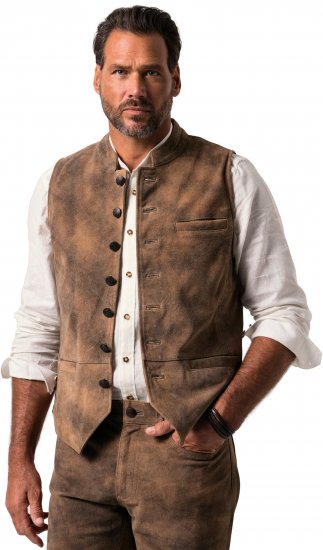 JP1880 Vest Traditional Cowhide Brown - Festmode - Festliche Mode – Stilvoll und bequem feiern
