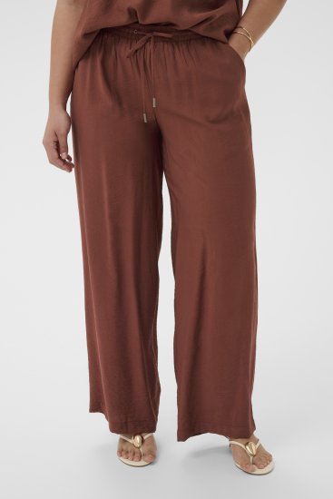Kaffe Curve Emilia Wide Pants Henna Brown - Hosen - 