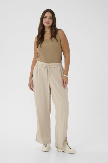Kaffe Curve Mille Wide Pants Feather Grey - Stoffhosen - 