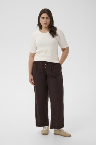 Kaffe Curve Mille Wide Pants Coffee Brown - Stoffhosen - 