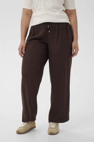 Kaffe Curve Mille Wide Pants Coffee Brown - Stoffhosen - 